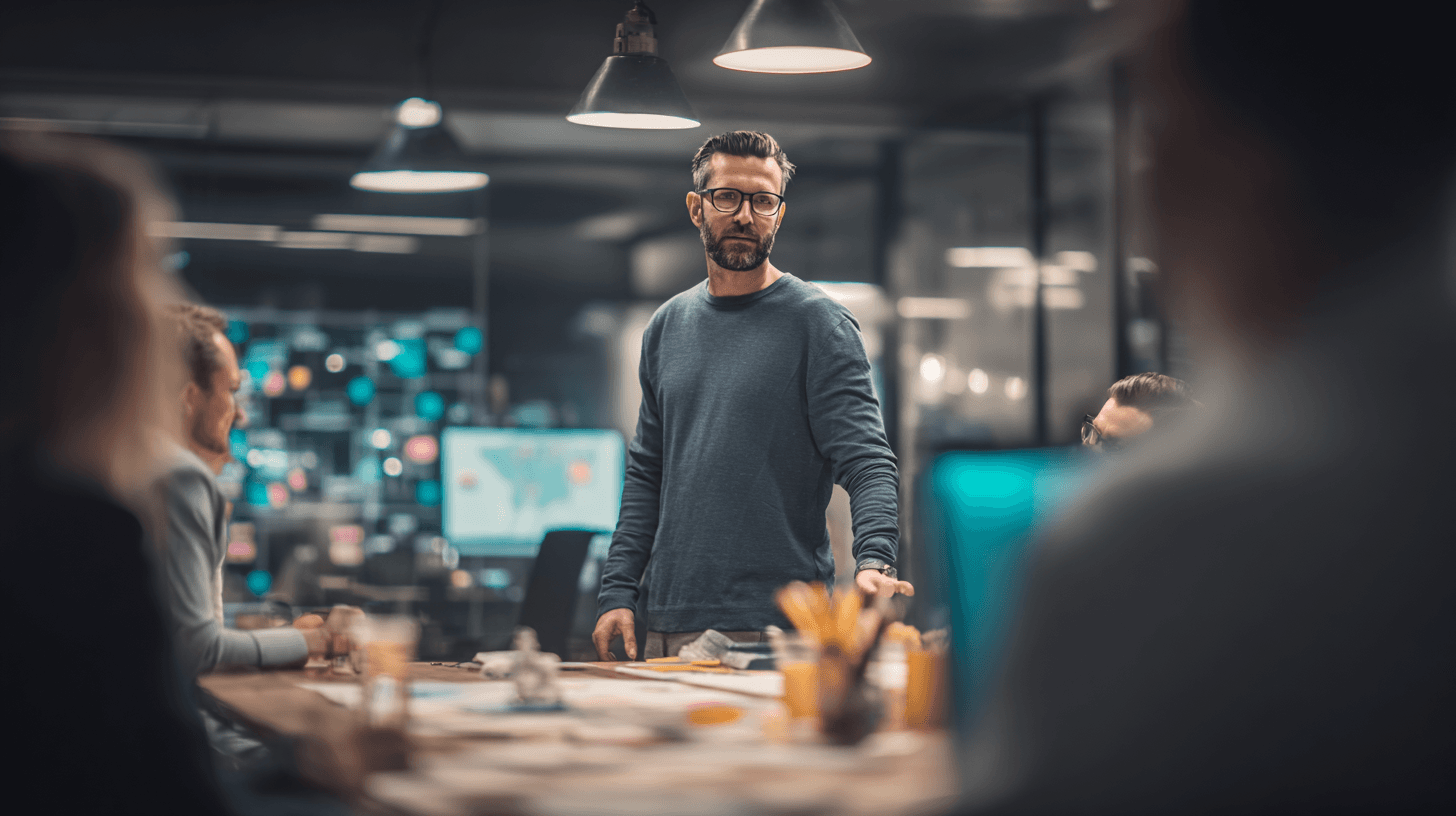 u2844336958 modern office setting a confident product manager 52a2e3a6-de91-48d1-b1ed-ba3bd4d2cd40 2